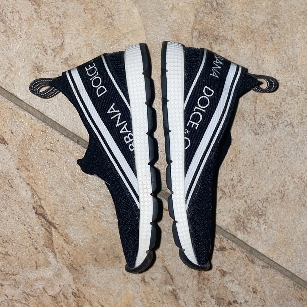 Dolce & Gabbana Black and White Sorrento slip-on sneakers with logo tape baby - Picture 4 of 7